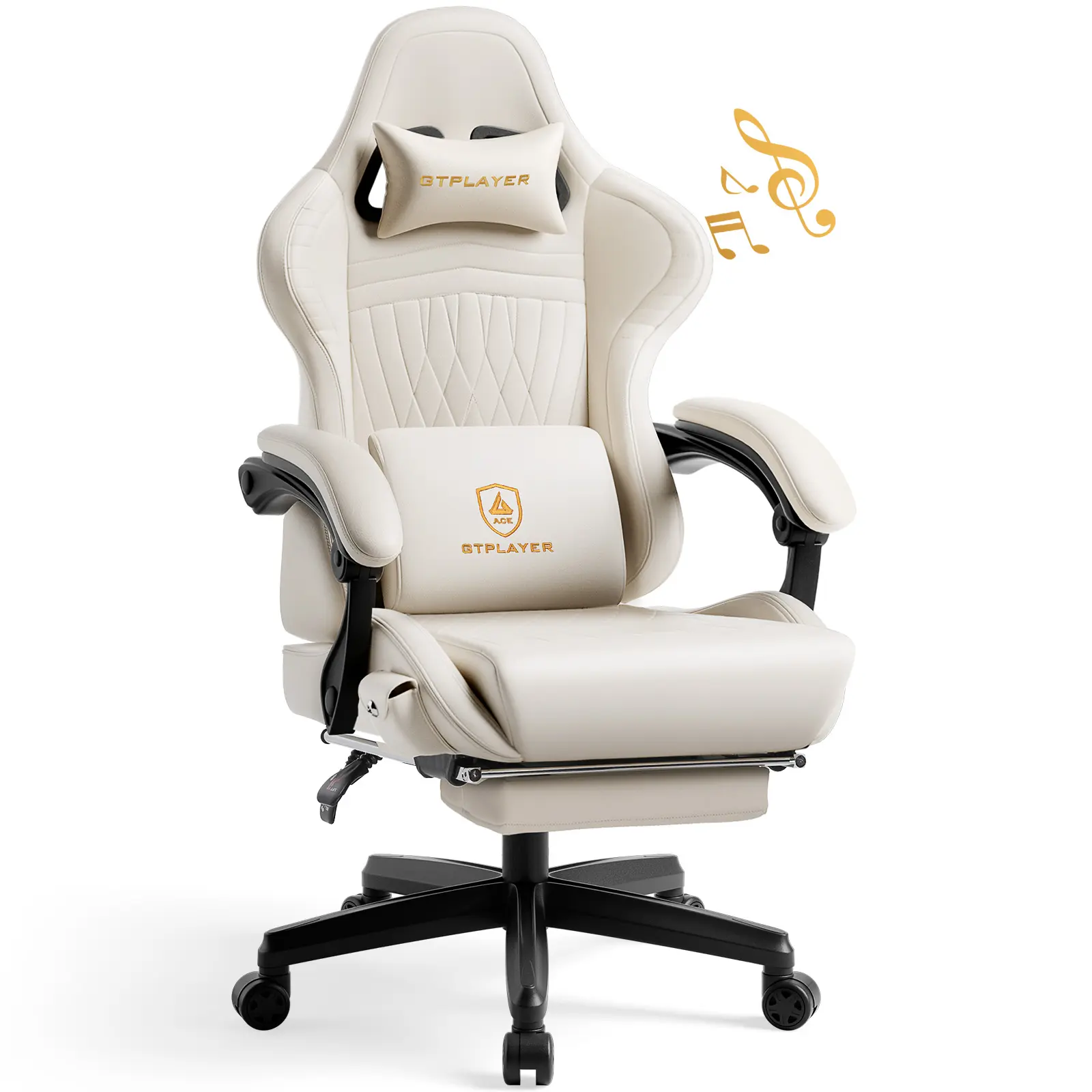 Linkage Armrest Musical Chair-IVORY