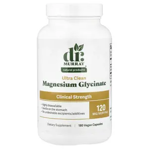 Dr. Murray's Magnesium Glycinate, 120 mg, 180 Vegan Capsules