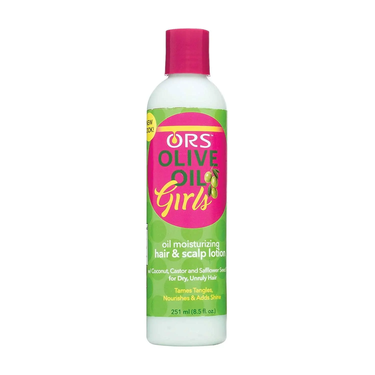ORS Olive Oil Girls Moisturizing Hair & Scalp Lotion with Coconut, Castor & Safflower Seed 8.5 oz