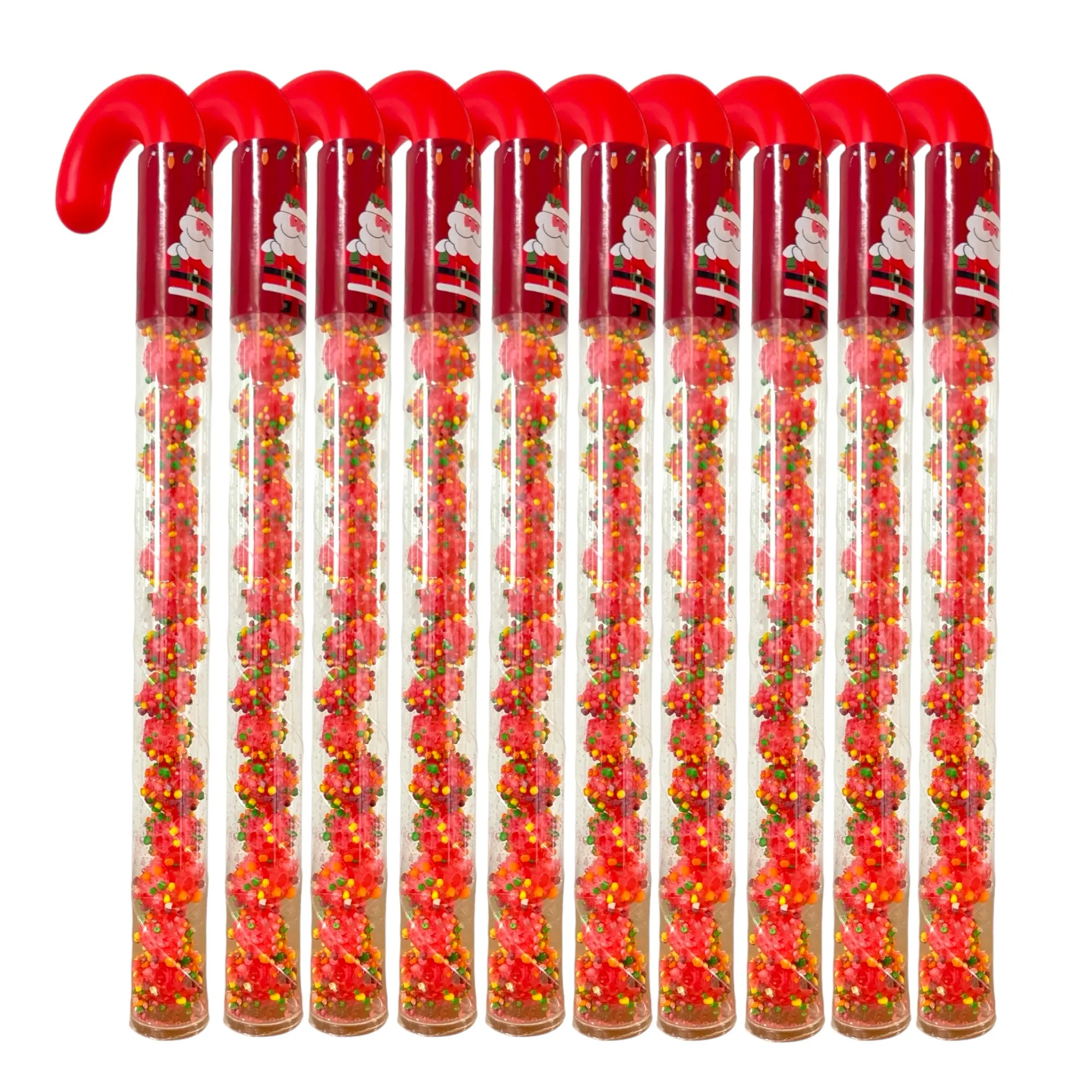 G-BOX Candy Cane Rainbow Gummy Cluster Candy Pack - 10 Freeze Dried Candy Canes