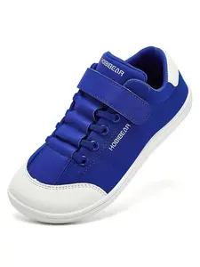 HOBIBEAR 2024 children's autumn and winter new casual sports wide toe shoes for boys and girls,  comfortable barefoot canvas shoes, one foot stepping baby lightweight walking shoes