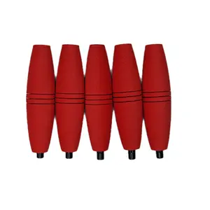 5-Pack EVA 3" Foam Floats with Pegs - Black/Red/Yellow for Efficient Fishing