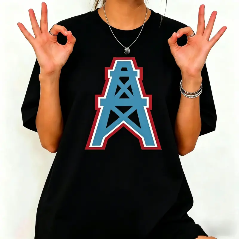 Heavy Houston Oilers Cotton T-shirt Print Casual 100 percent Streetwear Graphic summerwins