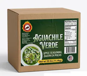 Aguachile Verde Seasoning Mix 3 different sizes  25 lbs, 10 lbs and 8 oz. for Powder Dry for Aguachiles Ceviche Verde & Seafood Marinades High Performance Concentrate