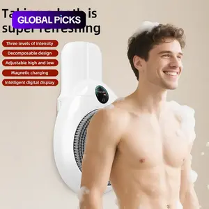 Electric Back Scrubber Bath Brush, Automatic Body Cleaning Tool, Wall-Mounted Electric Shower Brush, Full-Body Exfoliating Device, Shower Power Scrubber #GLOBAL PICKS