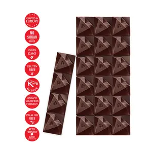 RED Delight Dark Chocolate Lover Packages - No Added Sugar, Non-GMO, Kosher, Gluten Free, Keto, Vegan, Weight Watchers Friendly, Candy Bars Snack
