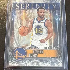 Steph Curry Serenity Golden State Warriors Basketball Card Topps Chrome Edition