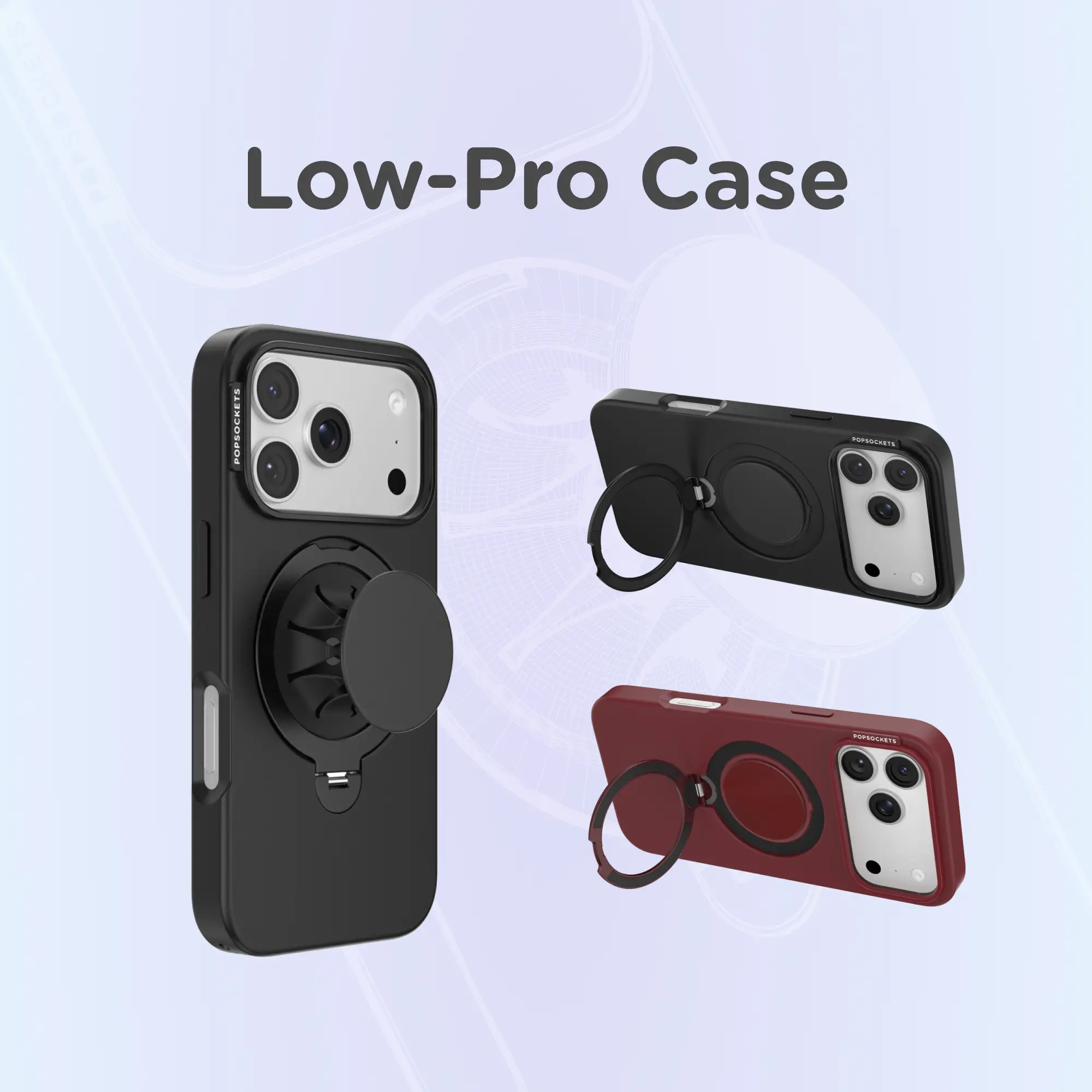 iPhone Low-Pro MagSafe Case - Wireless Charging Compatible, Drop Protection, Screen Protector, Shockproof, Compatible with MagSafe Accessories - PopSockets