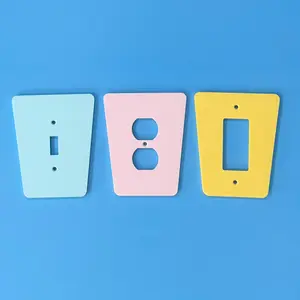 Mid Century Trapezoid Modern Light Switch Cover 3D Printed PLA Eco Friendly Design Multiple Configurations & Color Options for Home Decor Atomic Retro Style