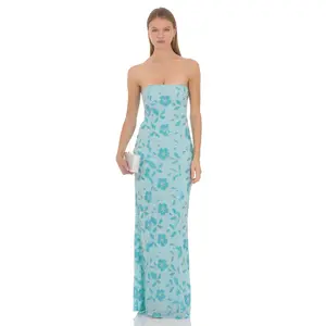 Lucy In The Sky Masha Sequin Maxi Dress in Blue