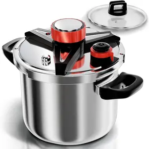 WantJoin 8Qt Pressure Cooker - 3-In-1 Stainless Steel Pressure Canner Compatible with Gas & Induction Cooker,Protective Devices,Canner Rack Included