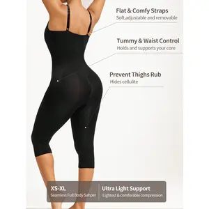 Plus Size Seamless High-Waisted Shapewear for Women, Tummy Control & Butt Lifting, Slim Fit Body Sculpting Bodysuit, Smooth & Comfortable Shaping Wear