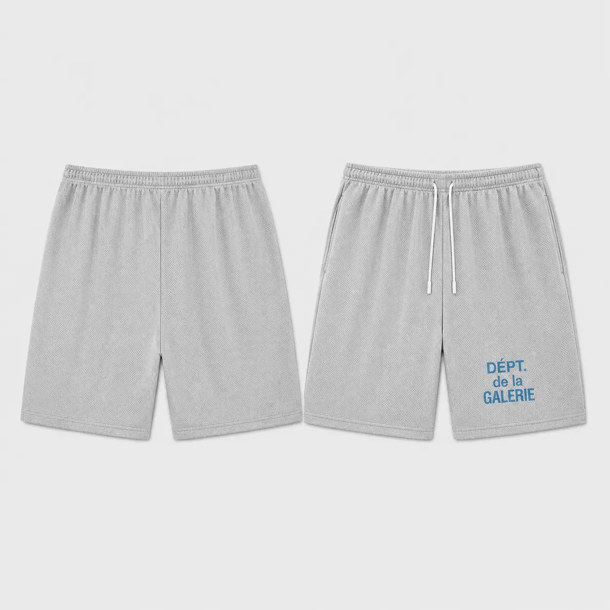 Gallery Dept. Men’s Mesh Shorts, Minimal Logo Basketball Style Shorts, Breathable Streetwear Athletic Gym Shorts with Elastic Waist