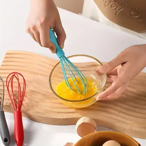 1Pc, Silicone Whisk, Blender，Silicone Mini Whisk for Blending, Whisking, Beating, and Stirring - Perfect for Baking and Cooking - Kitchen Gadget and Accessory