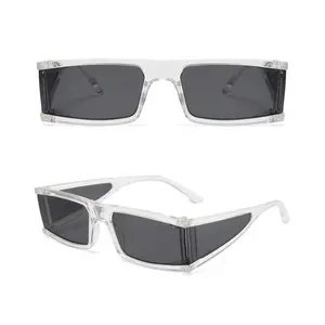 1pc Square One-Piece Personality Sunshade Fashion Glasses, Trendy Street Shades for Women, Perfect Beach Accessories for Summer. Stylish Glasses with UV Protection, Ideal for Outdoor Adventures, Beach Days, and Fashion-Forward Looks.