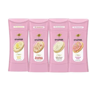 Dove Crumbl Deodorant Stick Nilla Bean Cupcake & Confetti Cake 2.6 oz Aluminum-Free, Fragrance of Nilla Bean, Body Care Scented Stick Blend Sensitive