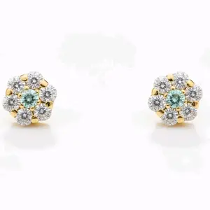 14k gold flower earring