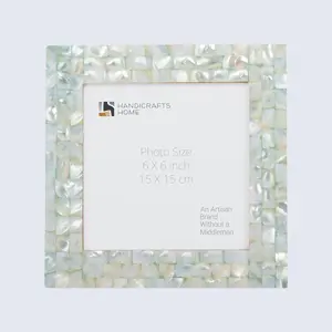 Handicrafts Home 6x6 Photo Picture Frames, Art Wall Hanging Decor - Pearl Green