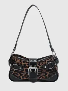 Women's Fashion Belt Buckle Decorated Small Bag, Versatile Commuter Handbag, Stylish Single Shoulder Crossbody Bag for Daily Use