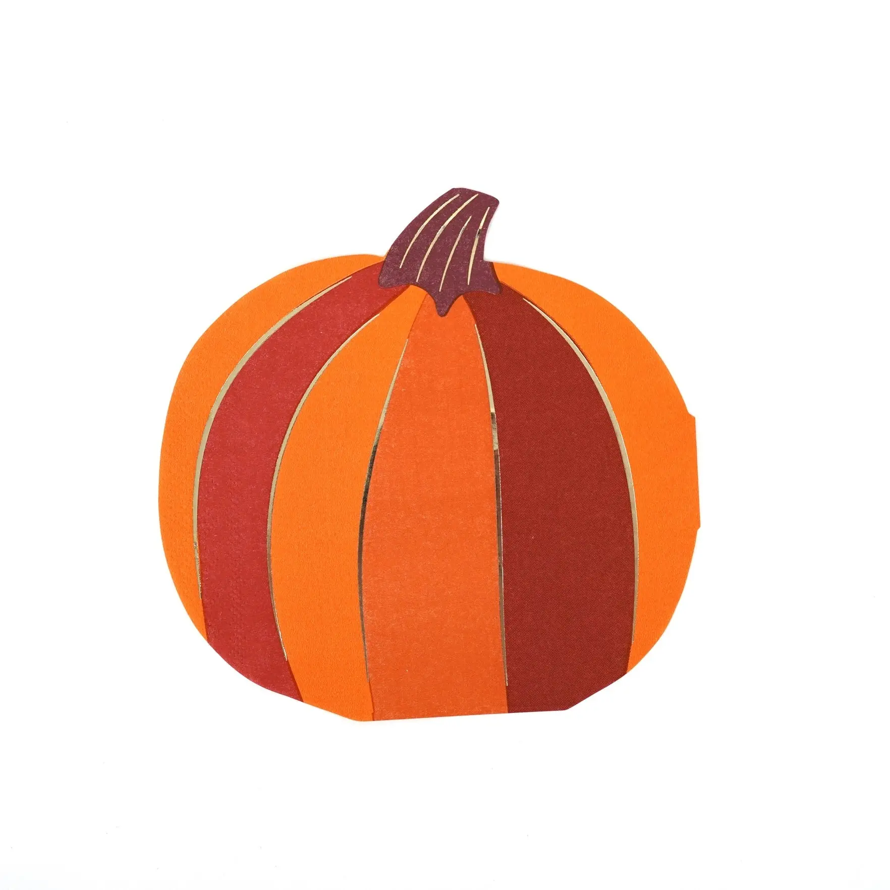 Orange Pumpkin Napkins, Set of 16