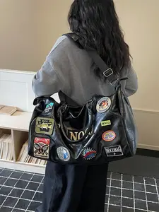 2026 New Trendy Vintage Embroidered Durable Travel Bag, Fashion Handheld Short Trip Large Capacity Fitness Bag, Unisex Lightweight Tourist Luggage