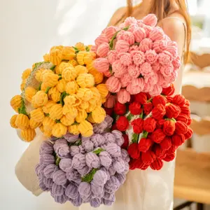 Handmade Rose Blanket, Convertible Bouquet, Crochet Artificial Flowers, Unique Gift for Mom Wife Girlfriend, Comfortable Decorative Throw, Perfect for Special Occasions