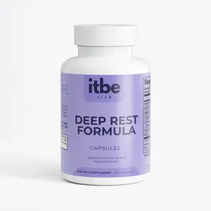 Deep Rest Formula — Gentle Sleep Support with Valerian, Chamomile, GABA, L-Tryptophan, Lemon Balm, Passion Flower & Melatonin (60 Capsules)