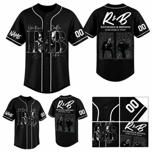 Team Breezy Baseball Jersey, The R&B Tour Concert Outfit, Custom Name Number Jersey