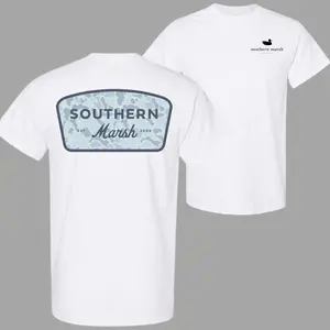 Southern Marsh Camo Patch Shirt, Vintage Southern Style Tee, Outdoor Fishing Hunting Graphic Shirt, Casual Coastal Summer T-Shirt, Unisex Comfort Colors Inspired Tee