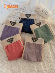 Men's Underwear Stretchy Boxer Briefs Set, Breathable Fabric, Comfortable Design, Ideal for Daily Wear, Random Color Options Available