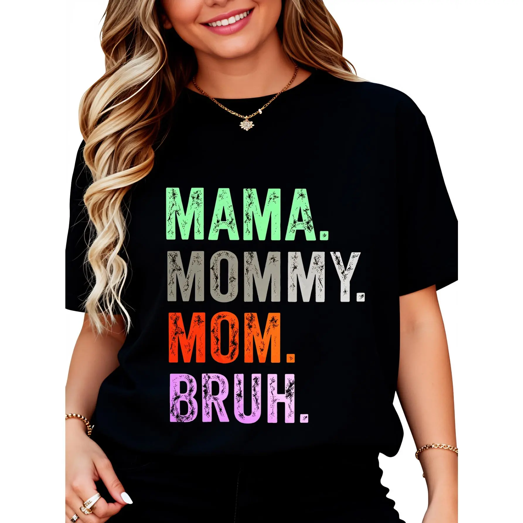 Unisex Cotton T-Shirt - Short Sleeve, Funny Design, Planet Prints, Fit Cut, Mother's Day Gift for Moms, Pairable with Bottoms Crewneck Fashion