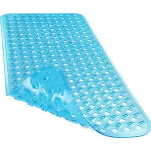 Non Slip Bath Mat, Super Strong Suction Cups,34.5"x15.5"Long Tub Mat with Drain Holes, Machine Washable Fast Draining Shower Mats, Bathroom Essentials,Clea 2026 new