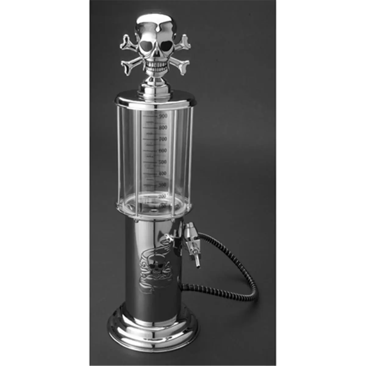 212 MAIN Skull Crossbones Gas Pump - Handmade, Unique Skull Motif, Handcrafted Look, Ideal for Gift & Decor (Commercial Furniture)