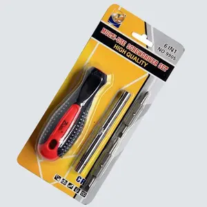 Multi-Function Hardware Tool 4-in-1 Dual-Use Bit Set Phillips/Slotted Manual Screwdriver Combo Kit High Quality Model