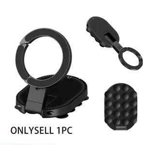 Triple-in-one magnetic phone mount, Car phone holders, with MagSafe support, 360° rotatable tripod stand, featuring a carabiner clip, compatible with iPhone 17-12, suitable for car dashboards, gyms, kitchens, offices