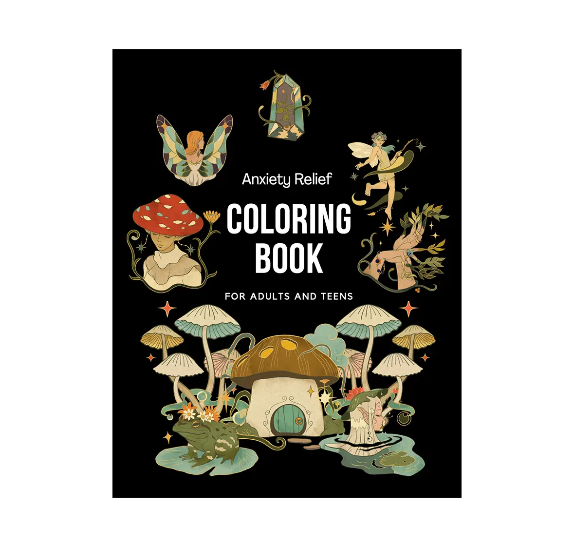 Anxiety Relief Coloring Book for Adults & Teens Soft Cover Special Stress and Relaxation Edition ohuhu markers