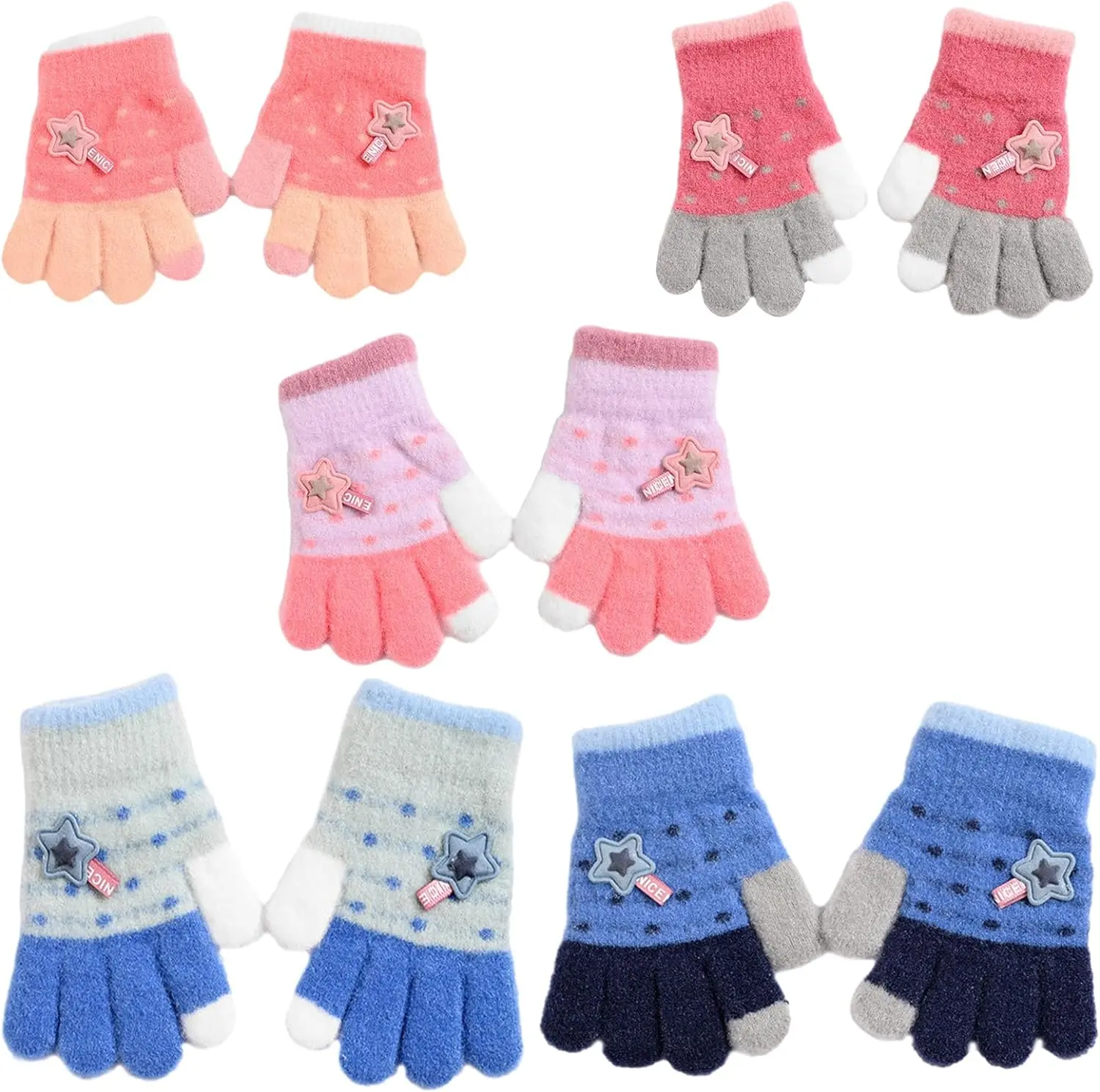 Full Finger Gloves Knitted Mittens Winter Autumn Gloves Universal Cycling Gloves