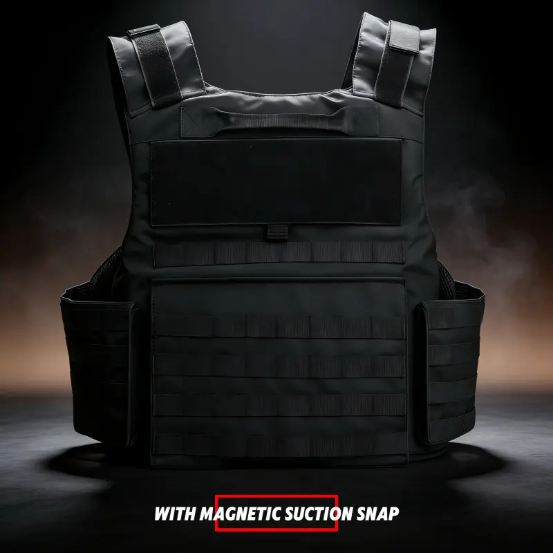 Crusader 2.0 Tactical Molle Airsoft Vest A005, Quick Release, Adjustable Size, Triple Pouches, Outdoor Training Paintball Hunting Gear Vest - Medium