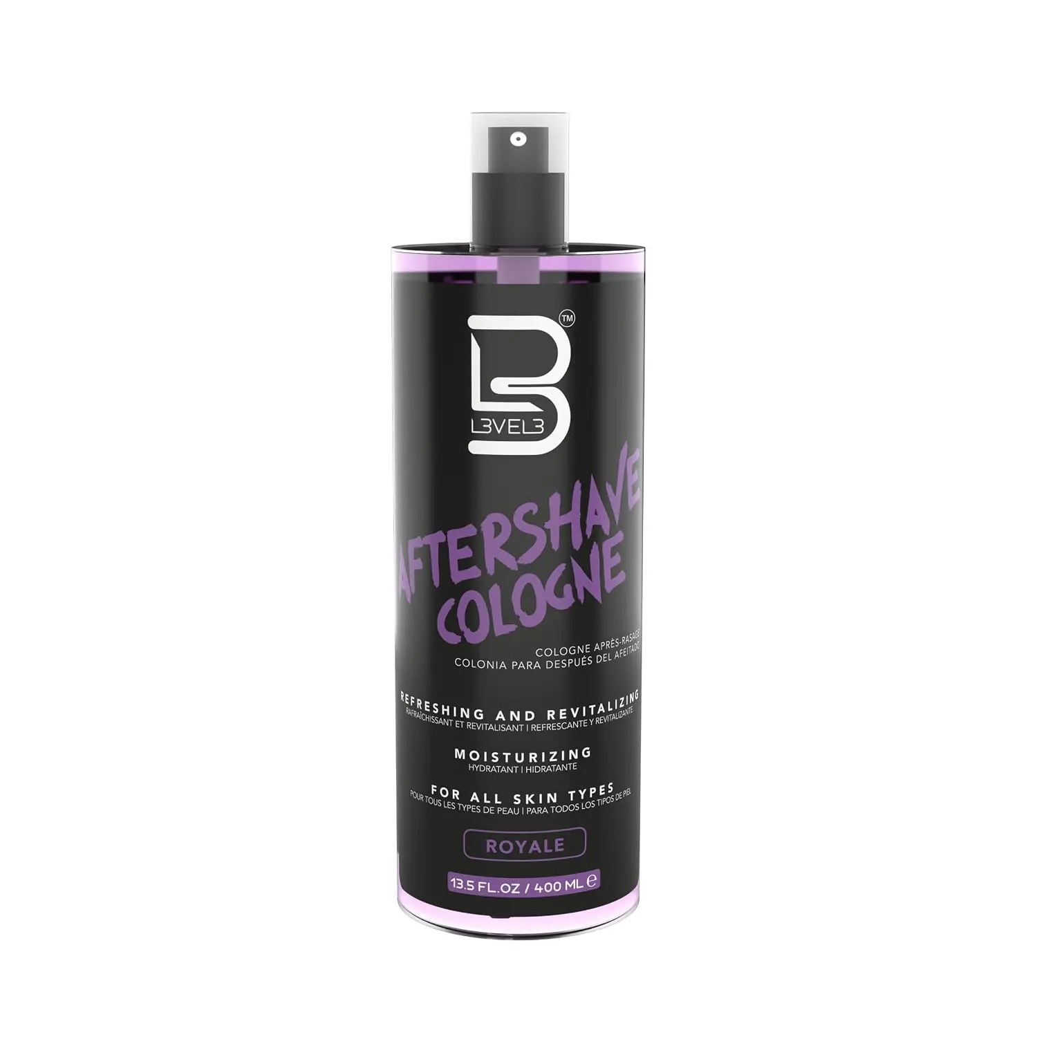 L3 Level 3 After Shave Spray Cologne - Royale Scent -Softens Skin - Refreshes and Relieves Face and Skin - Moisturizing Formula Level Three After Shaving 13.5 floz/ 400ml