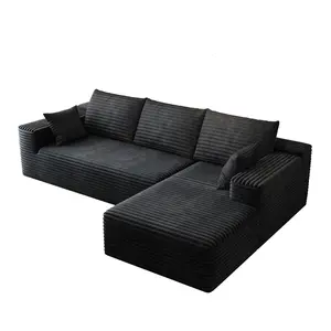 Boneless Sectional Couch - 95x35.8x28in Modern Frameless Cloud-Shaped Living Room Couch