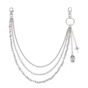 Multilayer Crucifix Waist Chain Pants Chain Waist Jewelry Wallet Chain