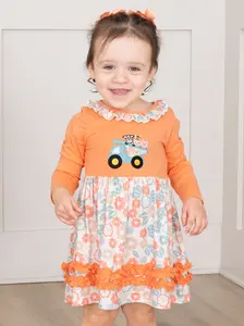 Embroidered Farm Animal Dump Truck Dress