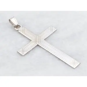 Etched Cross Pendant
