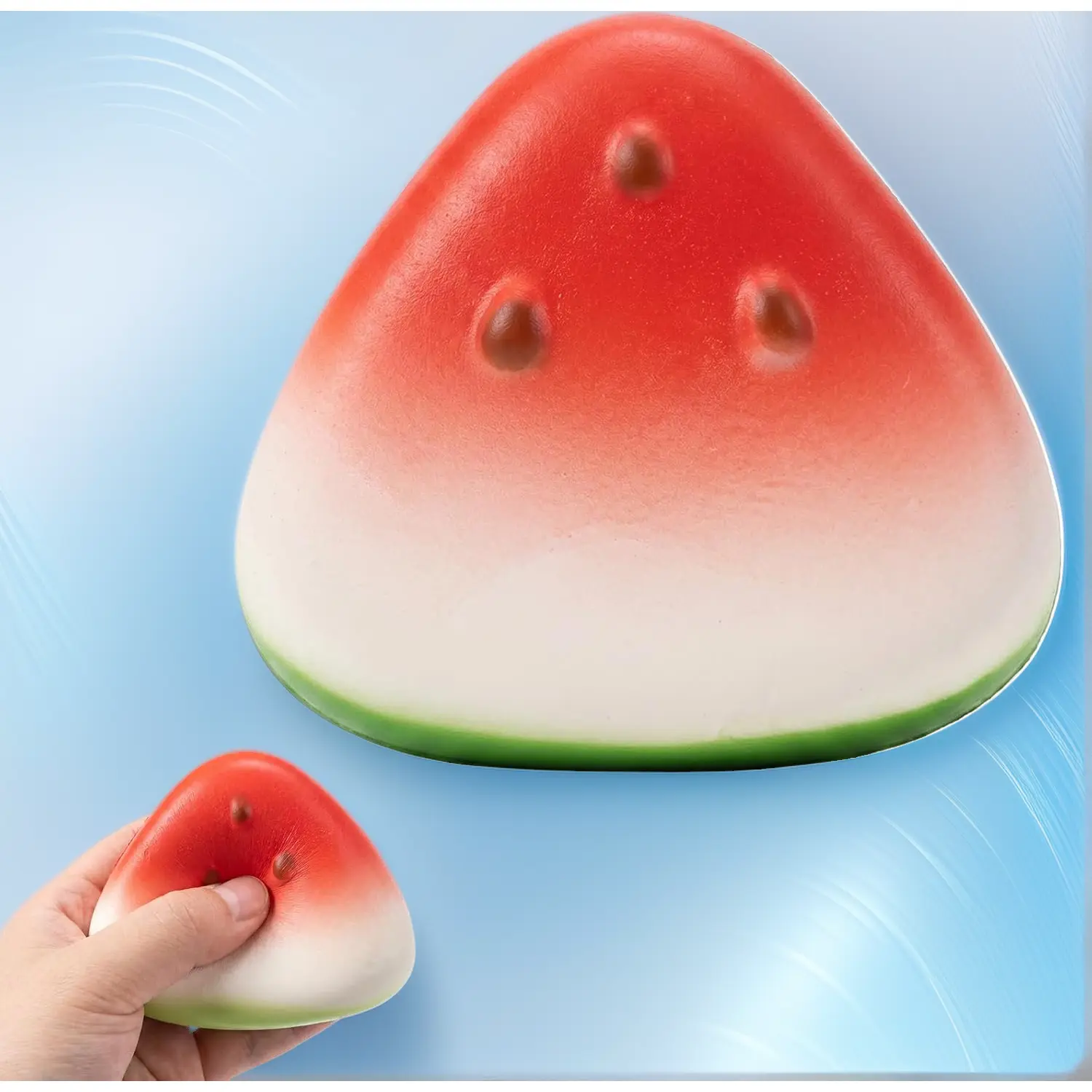Cute Watermelon Sensory Squishy Ball, Sticky Slow-Rising PU Foam Stress Relief Squeeze Toy, Adult Sensory Accessory, Novelty Party Favor Gift (Sports & Outdoor Protective Gear Companion), Party Favors, Soft Pu Foam