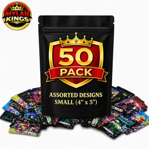 50 Pack Small 4" x 5" Organizer Bags  Bundle Assorted Designs