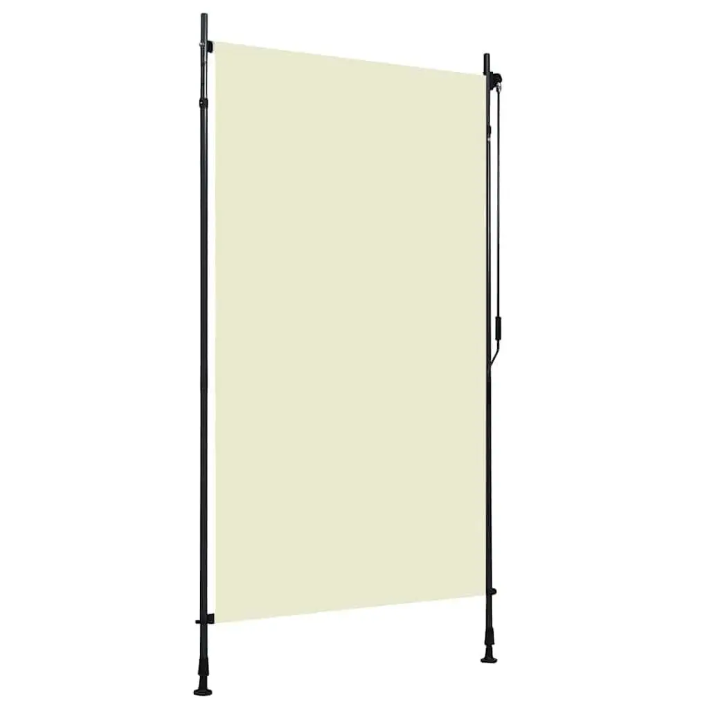 vidaXL Roller Blind, Window Shade with Hand Crank System, Height Adjustable Blackout Blind, Roll up Blind for Outdoor Office Home Hotel, Cream 145940