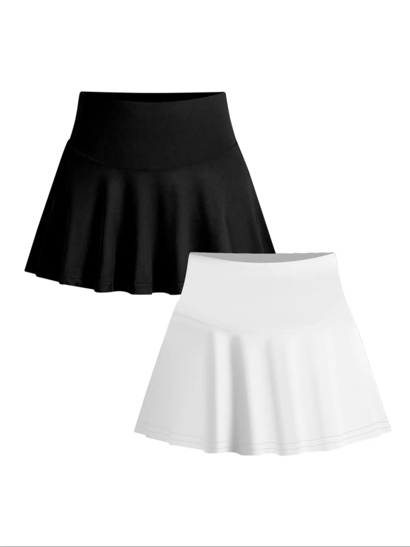 Women's Solid High Waist Mini Skort, Casual Comfy Flared Skort for Daily Wear, Breathable Skorts, Ladies Summer Bottoms for Summer, Skorts Skirts, High Waisted Skorts