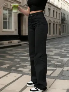 Women's Loose Straight Leg Jeans, Vintage Elegant Casual Home Style, Pure, New for Winter Thanksgiving & New Year