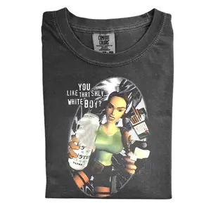 Lara Croft Comfort Color T-Shirt, Retro Tomb Raider Inspired Graphic Tee, Y2K Gamer Girl Shirt, Vintage Game Shirt, Gift for Women, Crew Neck T-shirt, Trending T-shirt