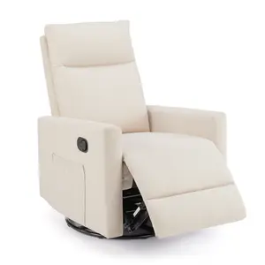 【Deal】SweetFurniture Rocking Chair , Swivel Rocker Recliner Chair,  Manual Upholstered Seating Recliner, Angle Adjustable Chair